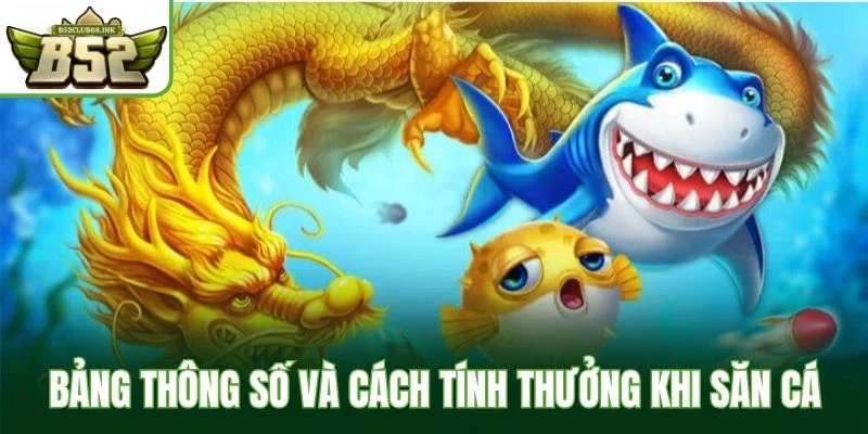 Bảng thông số và cách tính thưởng khi săn cá