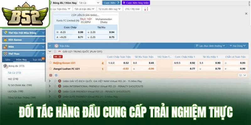Đối tác hàng đầu cung cấp trải nghiệm thực